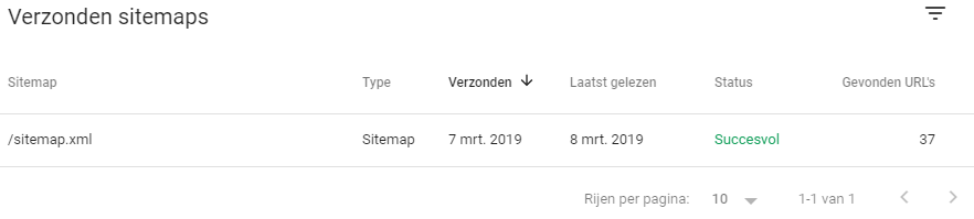 Google Search Console sitemap